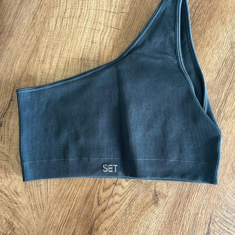 SET Active Ribbed Top in Navy